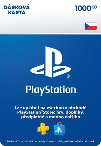 PlayStation Store - Dárková karta (kredit) 1 000 Kč (CZ) - Playstation - LicenceX.cz